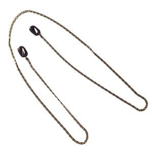 Tassel Necklace 27" Tigers Eye Double Link Chain Tribal Boho Hippie Crystal Girl